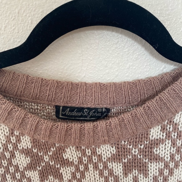 Vintage! Tan printed sweater - Picture 2 of 2